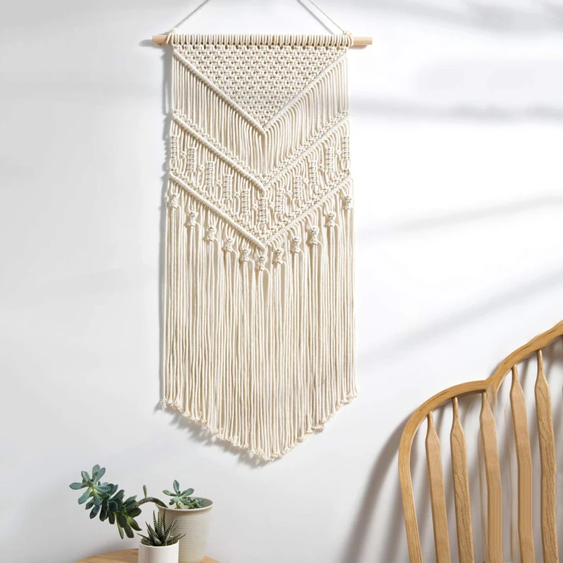 Макраме тканый настенный подвесной гобелен в стиле бохо шикарный богемный