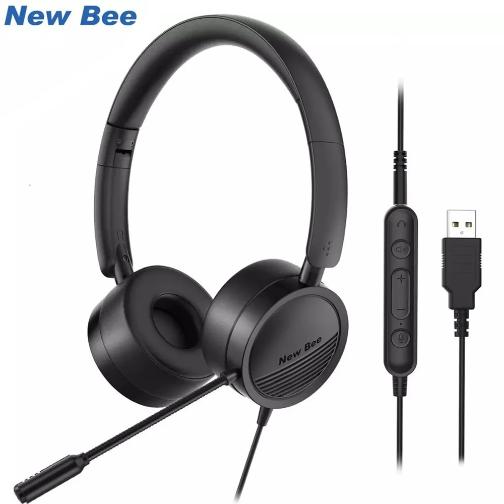 Проводная телефонная гарнитура Bee H360 наушники с микрофоном 3 5 мм/USB для вызова