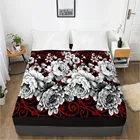 3D простыня на заказ, матрац с эластичным простынем 180x200, постельное белье розового цвета для свадьбы