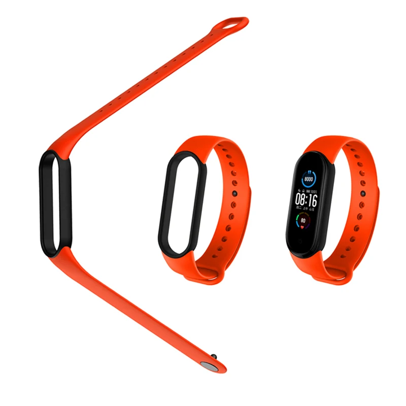 

For Mi band 5 Strap Sport soft Silicone belt watchband Bracelet For Xiaomi Mi Band 5 smartwatch Replacement Mi band 6 wristband