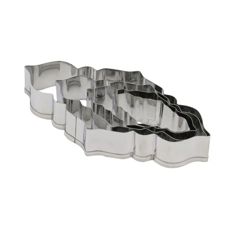 

4PCS Blessing Frame Stainless Steel Biscuit Cookie Cutter Wedding Cake Mould Sugarcraft Baking Pastry Decorating DIY Tool