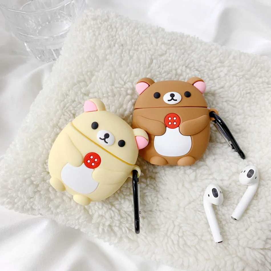 Чехол для наушников для Apple Airpods, силиконовый чехол, милые Мультяшные наушники, чехол для AirPods 2, аксессуары для Air Pods, чехол для наушников