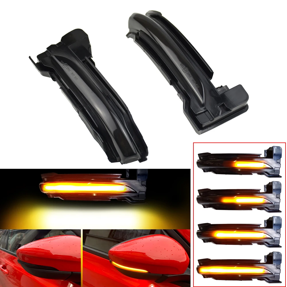 

For Ford Focus Mk4 Ab Bj 2019-2020 Dynamic LED Turn Signal Light Side Wing Rearview Mirror Sequential Indicator Blinker Lamp LHD