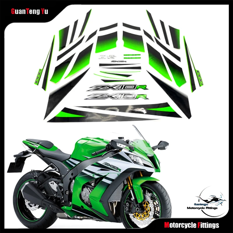 Adesivo decorativo para motocicleta kawasaki ninja zx10r zx 10r 2015, protetor completo de alta qualidade