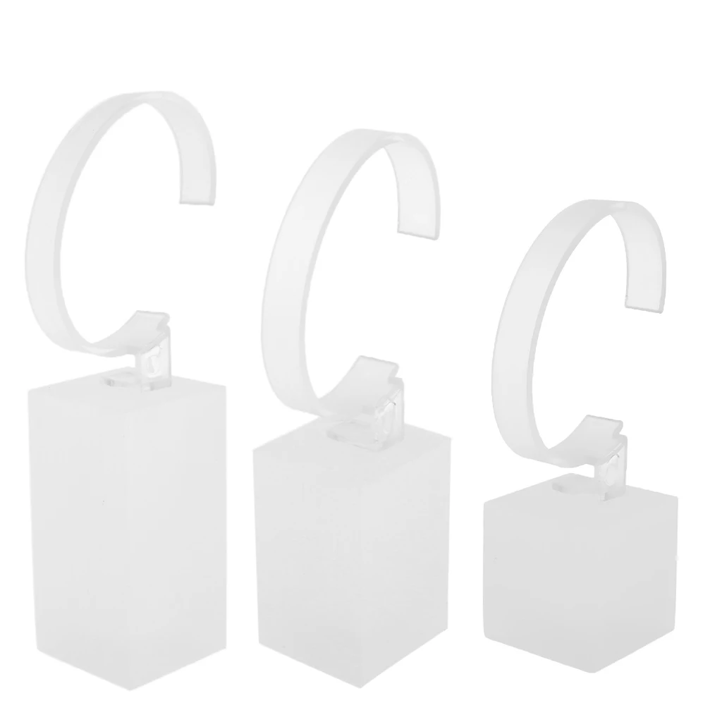 

Watch Stands Acrylic Showcase Riser Jewelry Display - 8cm White, As Described