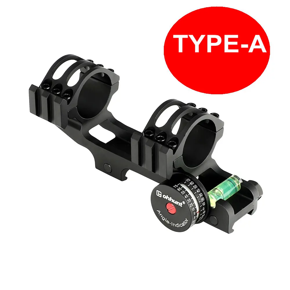 25.4mm 30mm Picatinny 20 MOA Scope Mount Extended Tactical Rings with Angle Cosine Indicator Kit Bubb Level Mount Sope Rings