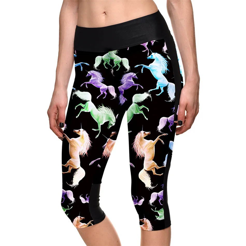 

fashion personality digital print womens Leggings slim fitness seamless pant