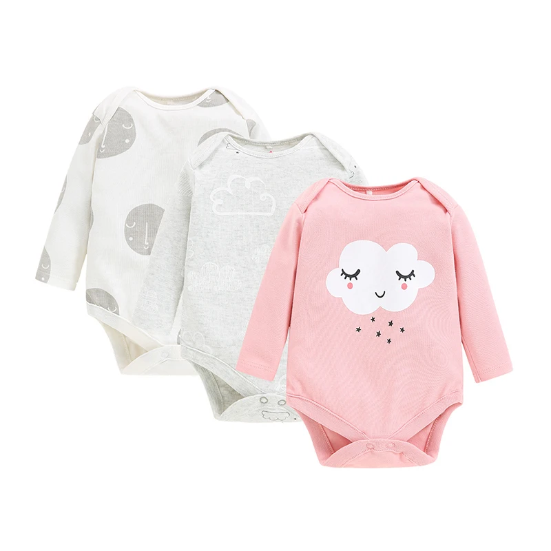 2020 одежда унисекс для новорожденных с длинными рукавами из 100% хлопка маленьких