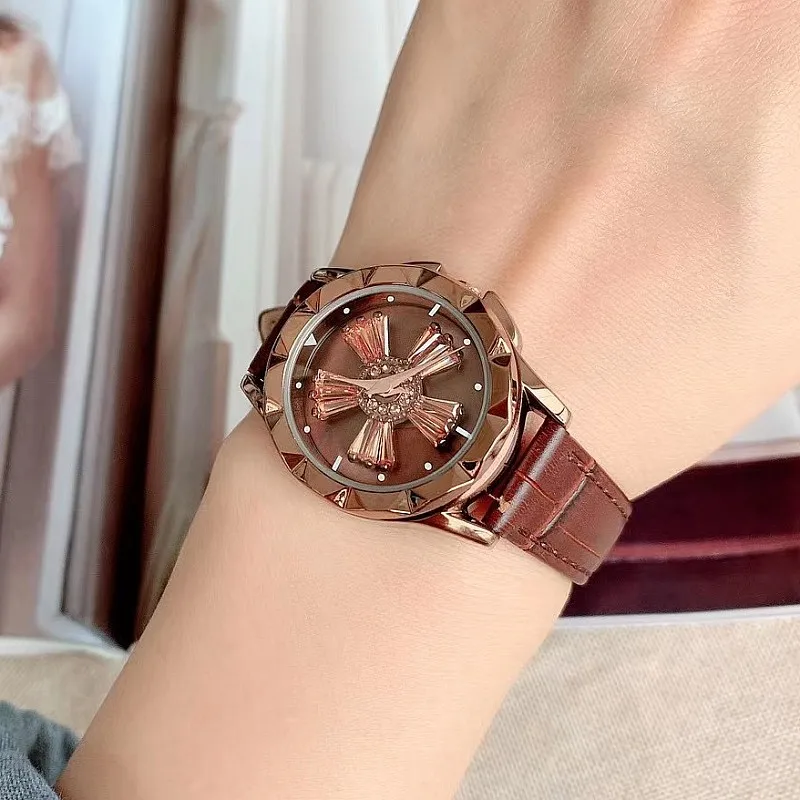 Luxury Women Watch Waterproof New Rotating Dial Ladies Watch Fashion Diamond Quartz Watches for Women Clock Relogio Femino