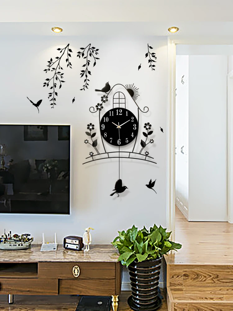 Настенные часы с деревянной рамкой современные уличные украшения номерами для