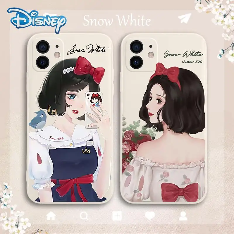 

Disney Snow White Cartoon Mobile Phone Case for iPhone 12 11 Pro Max Mini XR XS 7 8 Plus Cute Cellphone Case Back Covers