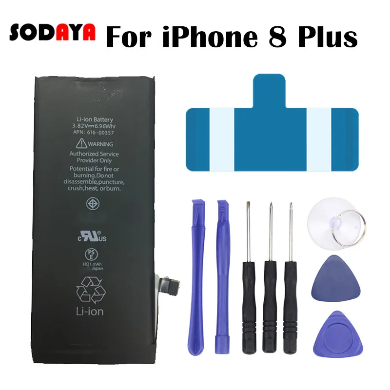 Батарея для iphone 8 Plus 8plus мобильный телефон литий полимерная батарея бесплатные