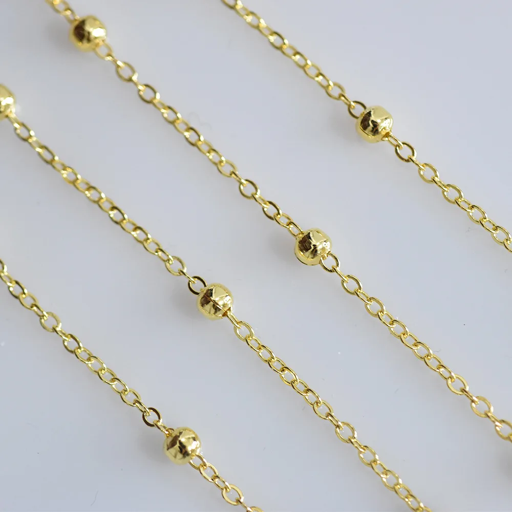 1 метр блестящая Посеребренная/позолоченная анти-потускнеющая цепь фурнитура