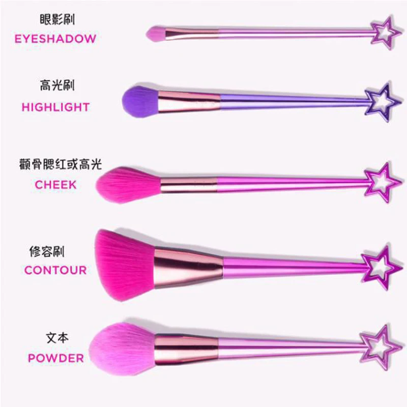 5 шт. лучший профессиональный набор кистей для макияжа инструментов включает в