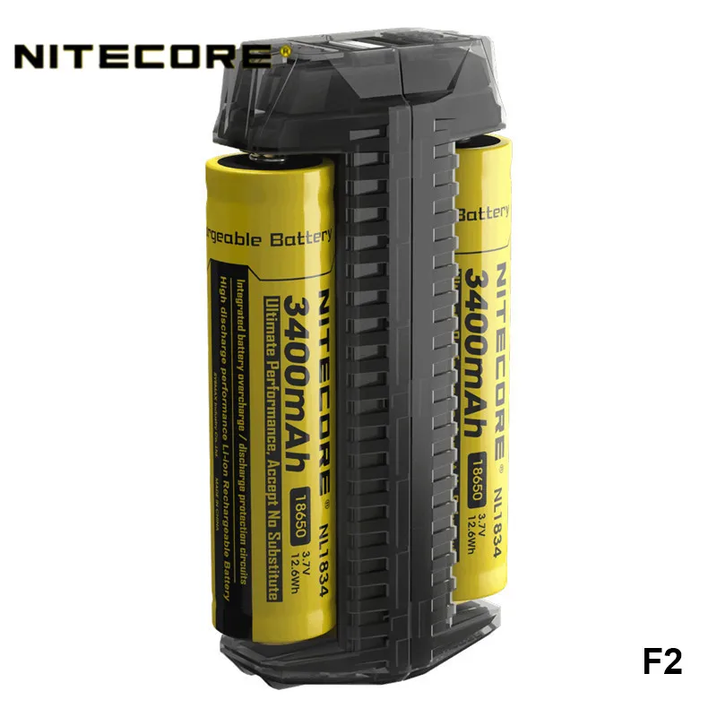 Nitecore F1 F2 гибкий внешний блок питания 26650 18650 16340 14500 различные батареи совместимые