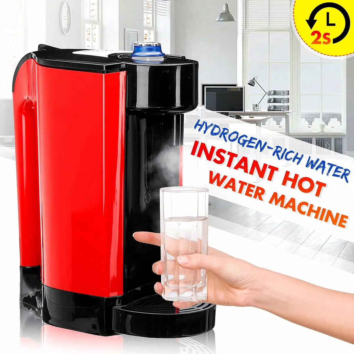 

3L Hydrogen-Rich Water Cup Ionizer Maker/Generator Super Antioxidants Hydrogen Bottle Water Boiler Instant Hot Water Heater