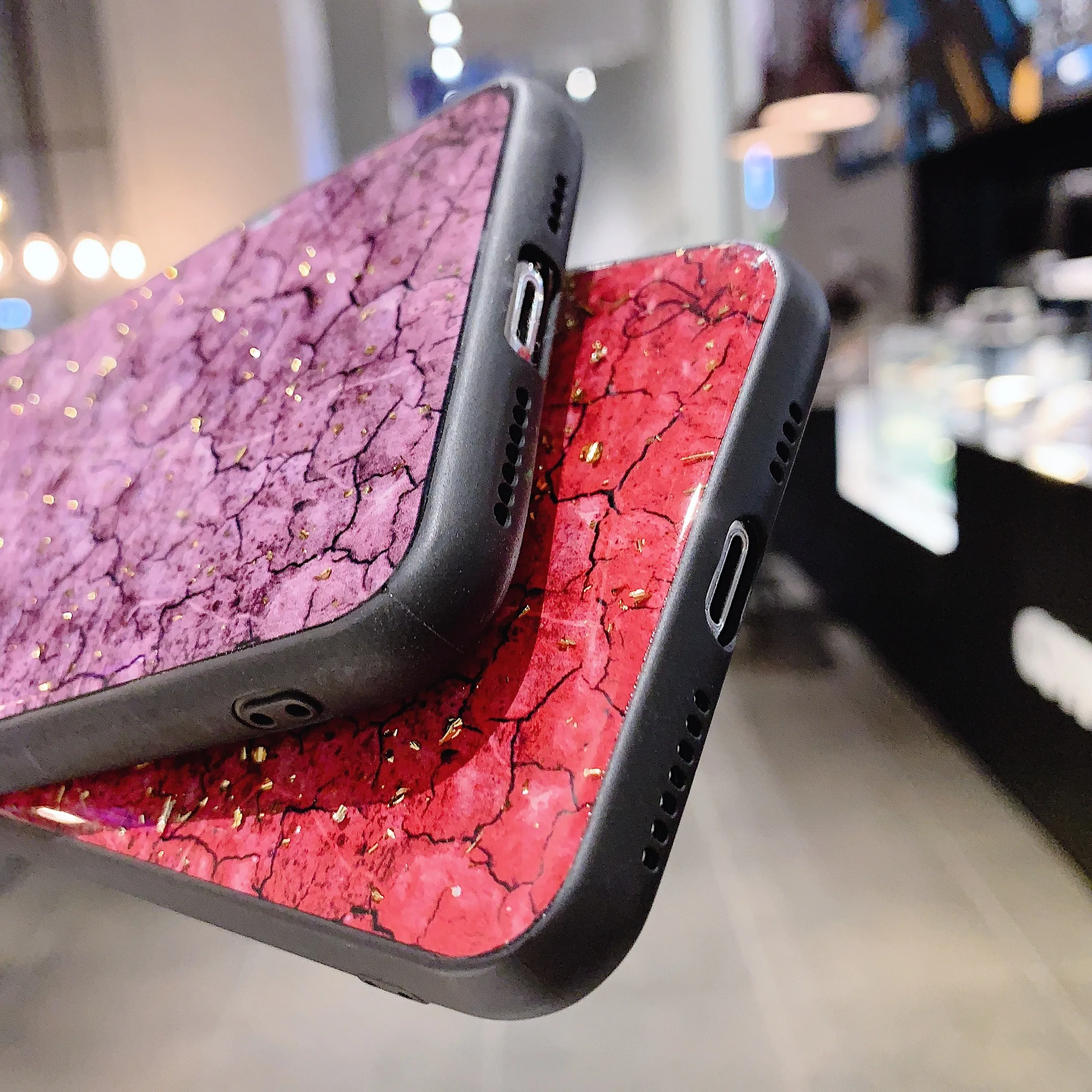 Exhard блестки золотой фольги сетки цветок эпоксидный мрамор чехол для huawei P20 P30 Lite