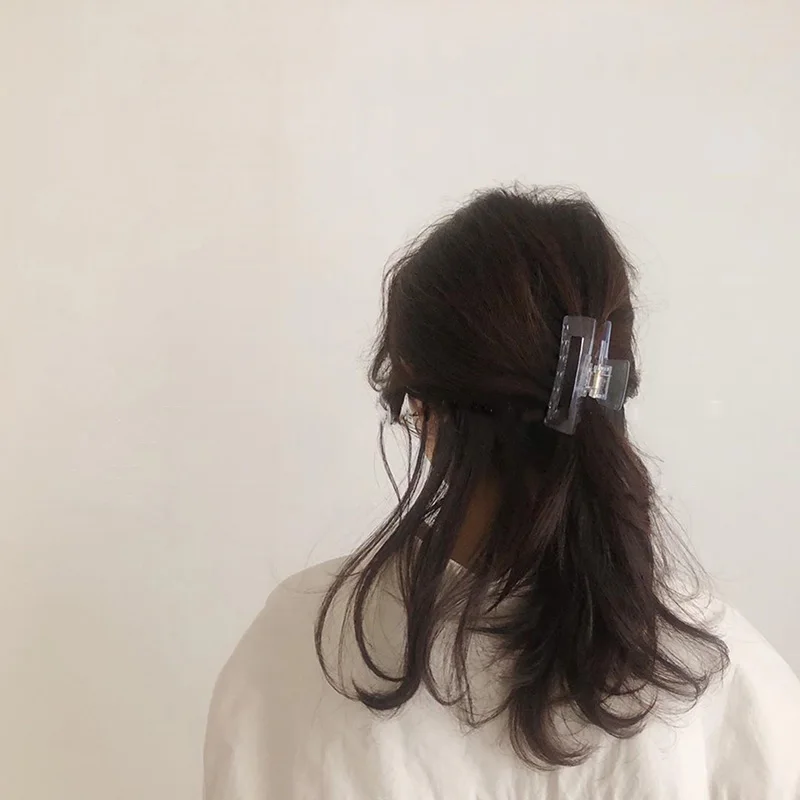 Женские однотонные заколки для волос AOMU в Корейском стиле элегантные Матовые