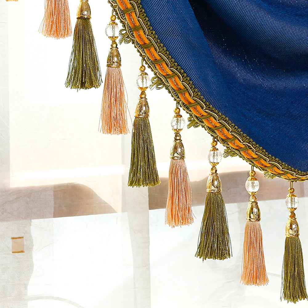 

Beaded Tassel Fringe Lace Ribbon Curtains for Windows Accessories 5 Meters