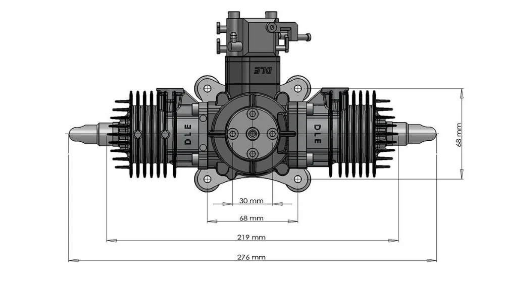 DLE 60CC двойной UAV двигатель с 14V 80 W/180 W Электрогенератор системы