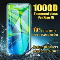 1000d tempered glass screen protector for xiaomi mi 10 10t 9t 9 8 pro lite protective film for mi note 10 9se