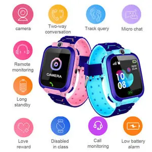 Kids Tracker Smart Watch Phone GSM SIM Alarm Camera SOS Call Boys Girls UK enlarge