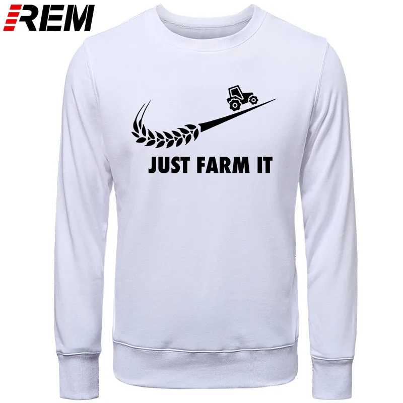 Худи rem Fashion Just Farm It для мужчин, с круглым вырезом, хлопок, с длинным рукавом, фермер, фермерский человек, топы, Толстовки, Толстовки