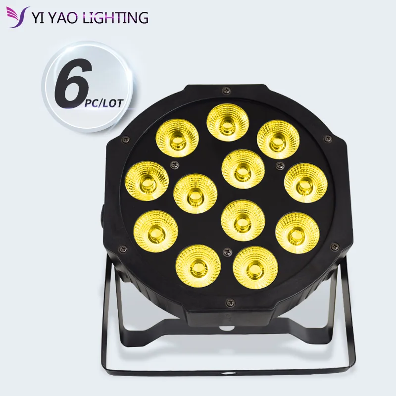 Плоский светодиодный прожектор Par 12X12W RGBW DMX сценическое освещение s светильник