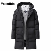 2021 winter new men parkas hooded warm mid length coat men solid color casual fashion streetwear parka coat men large size 8xl