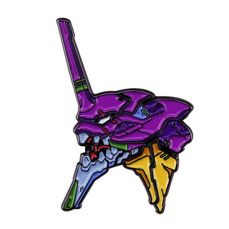 

Anime Evangelion The Fury of the first Plane EVA-01 Enamel Pin Brooch Cool Fighting Robot Mecha Brooches Badge Jewelry