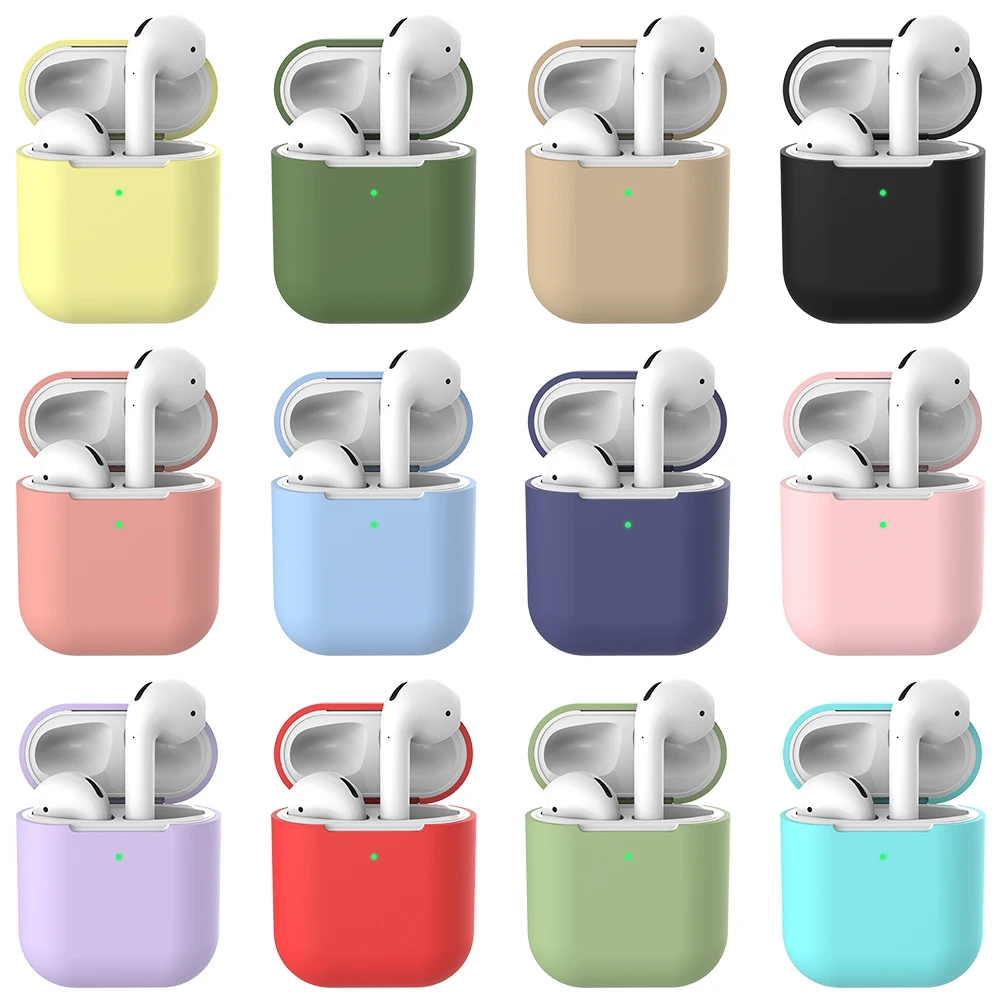 Мягкий силиконовый чехол карамельных цветов для Apple Air Pods 2 s AirPods тонкий