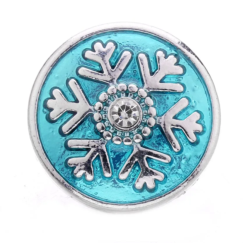 10 шт./лот Рождественская кнопка 18 мм снежинки застежка ювелирные изделия