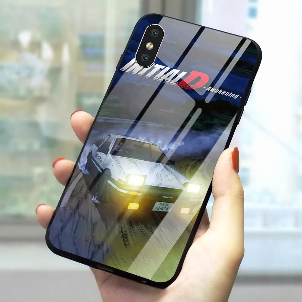 Оригинальный чехол для телефона D AE86 из закаленного стекла iPhone 8 5 6 6S 7/6 7 Plus X XS XR Xs
