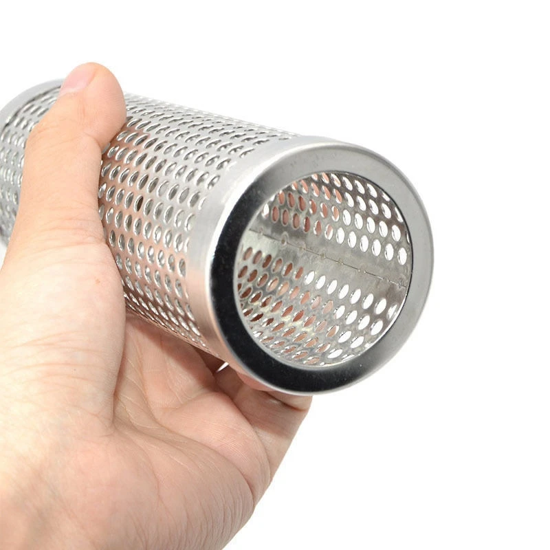

1 Pcs Round Granule Pipe Smoking Network Tube & 200 Pcs Air Fryer Pads 7.5 Inch Silicone Paper