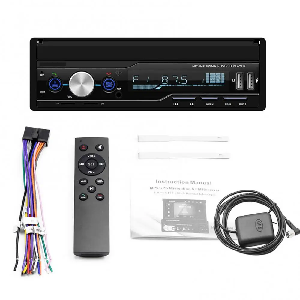 Выдвижной 7-дюймовый сенсорный экран Bluetooth автомобильное радио аксессуары для