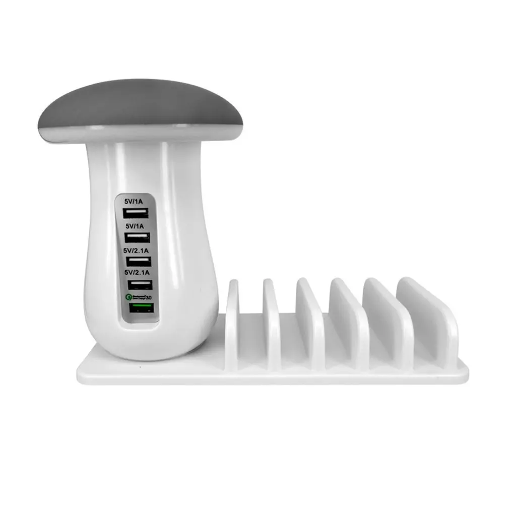 Многофункциональный 5 портов USB зарядная станция концентратор гриб светодиодный