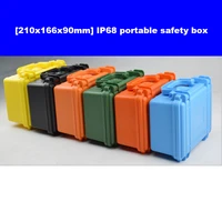 210x166x90mm ip68 portable safety box equipment seal box waterproof dustproof and fall proof instrument case with foam
