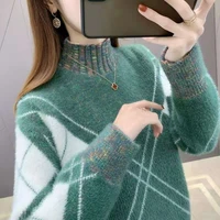 With thick sweater female qiu dong season in 2020 the new turtleneck sweater loose han edition joker render unlined upper garme