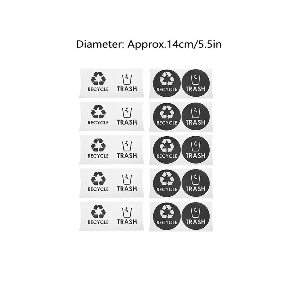 20 шт./компл. круглая перерабатываемая мусорная наклейка переводная для мусора