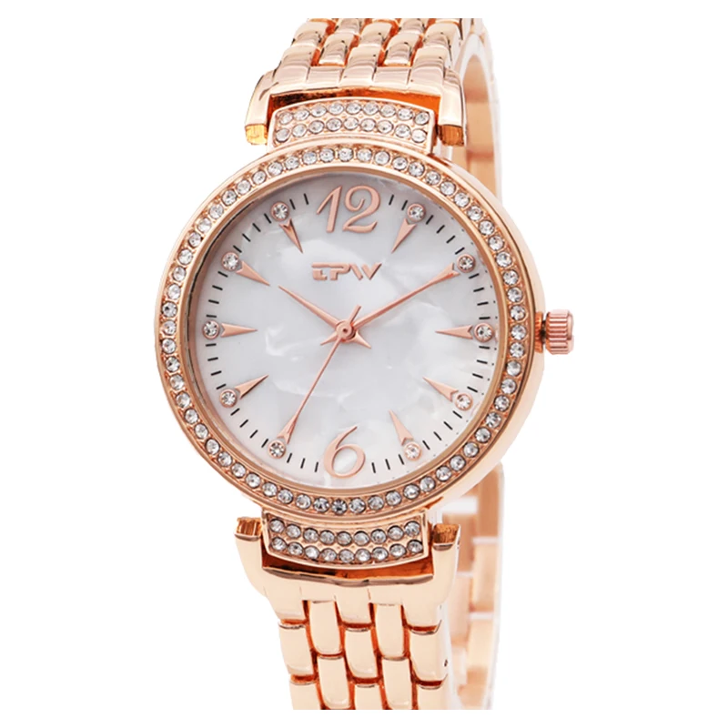 Стразы Звездные женские часы розовое золото роскошная Дамская мода ремешок из