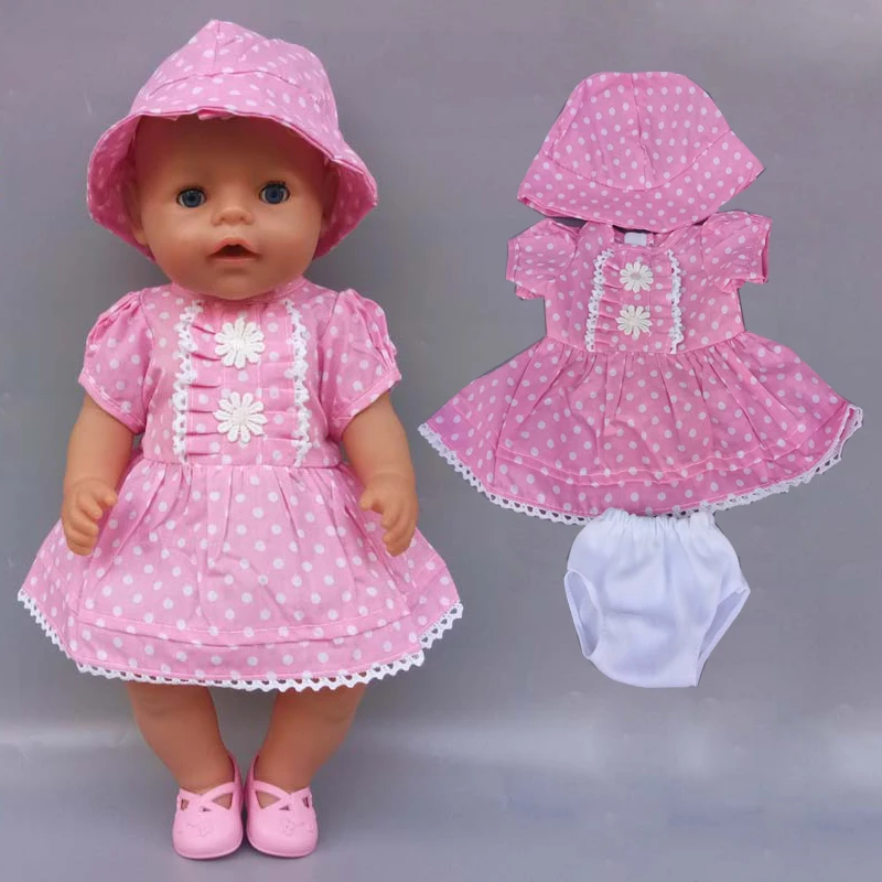 18 &quotReborn Baby Doll желтое платье Панама для дюймовой девушки куклы носить шляпа