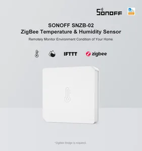 Датчик температуры и влажности SONOFF SNZB-02 - ZigBee работает с мостом SONOFF ZigBee, проверка данных в реальном времени через приложение eWeLink