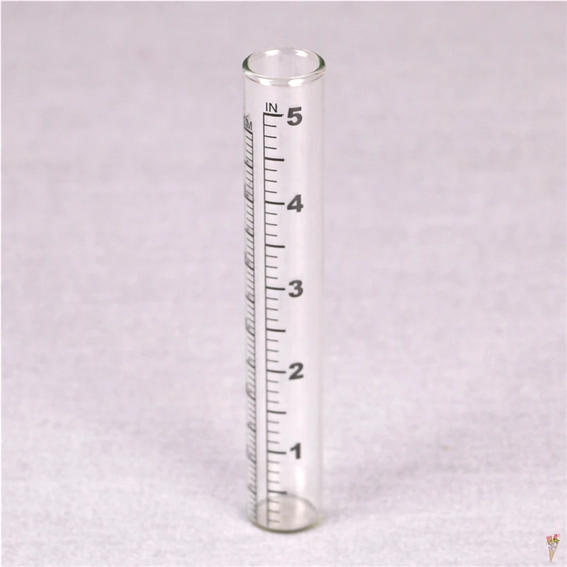 

14 x2.2cm Glass Rain Gauge Replacement Tube for Laboratory Outdoor Home Garden Yard Supplies