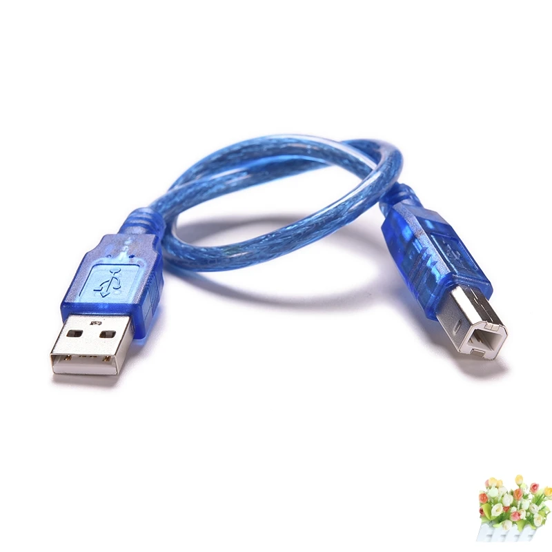 1 шт. Кабель для принтера передачи данных Шнур 30 см синий высокоскоростной USB 2 0 A