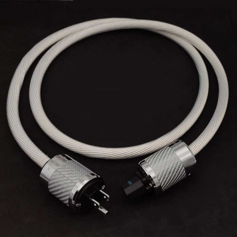 Посеребренный силовой кабель Ahsy audio 6N OCC Hi Fi усилитель звука мощности CD IEC | Кабели VGA -1005002607336436