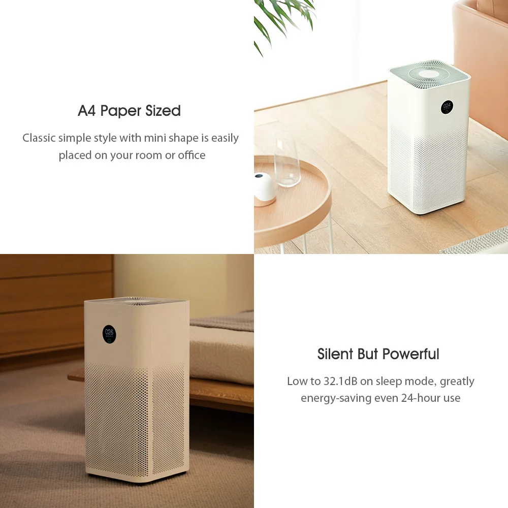 Xiaomi Mijia очиститель воздуха 3 OLED сенсорный экран PM2.5 формальдегид стерилизации очистки воздуха стерилизатор телефон приложение Smart control