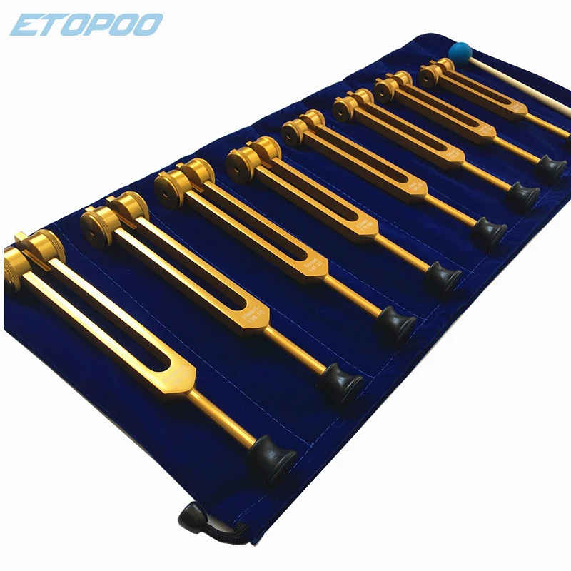 8 шт. Золотой набор индийский тюнер чакра Настройка вилка корень 194 18 Гц сердце 136 1