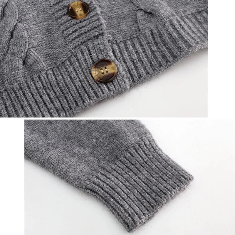 

Cardigan Womens Autumn Winter V-neck Long Sleeve Cropped Warm Casual Loose Fashion Trendy Female All-match Daily Outwear Clothes