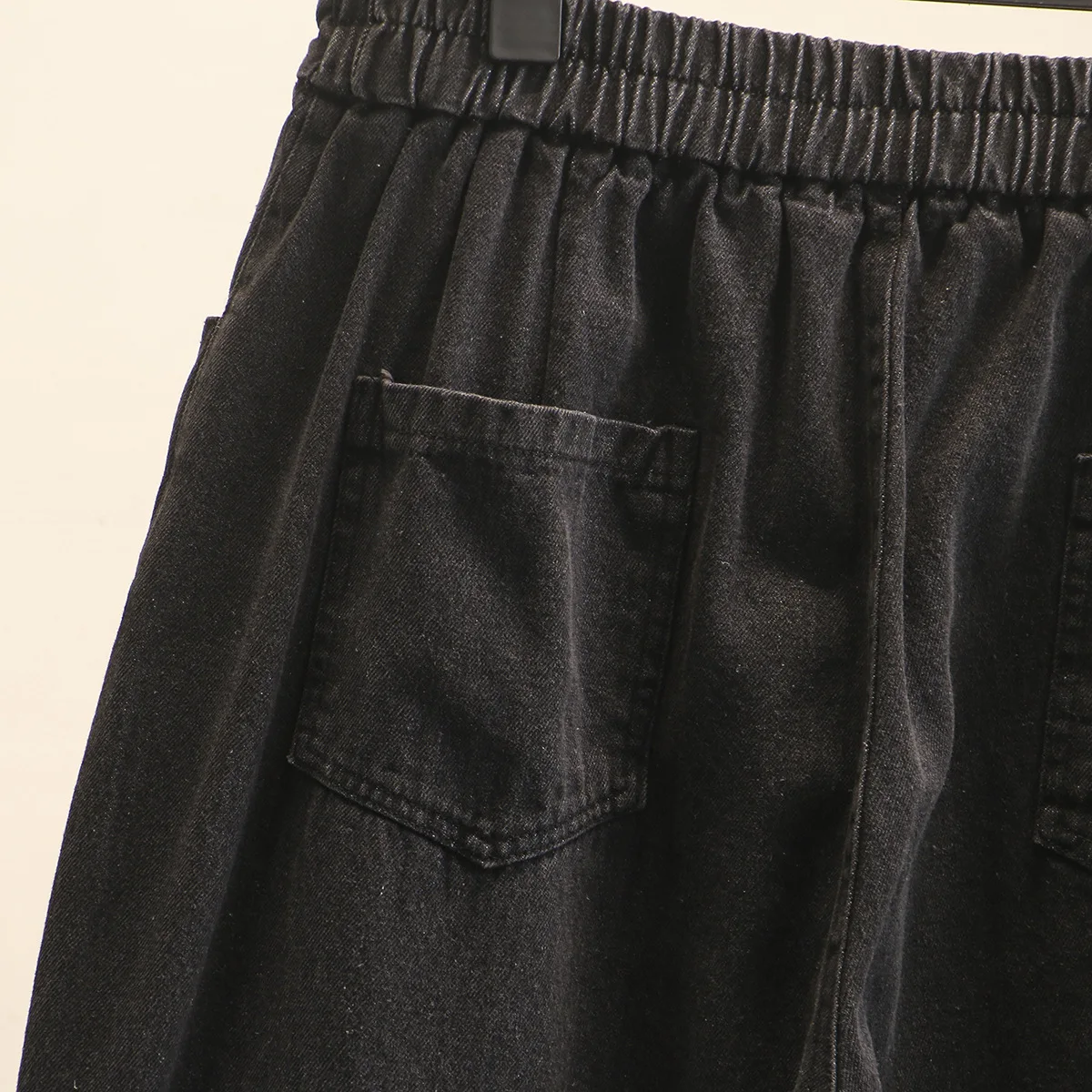 Джинсы женские с завышенной талией модные брюки-султанки из денима в стиле