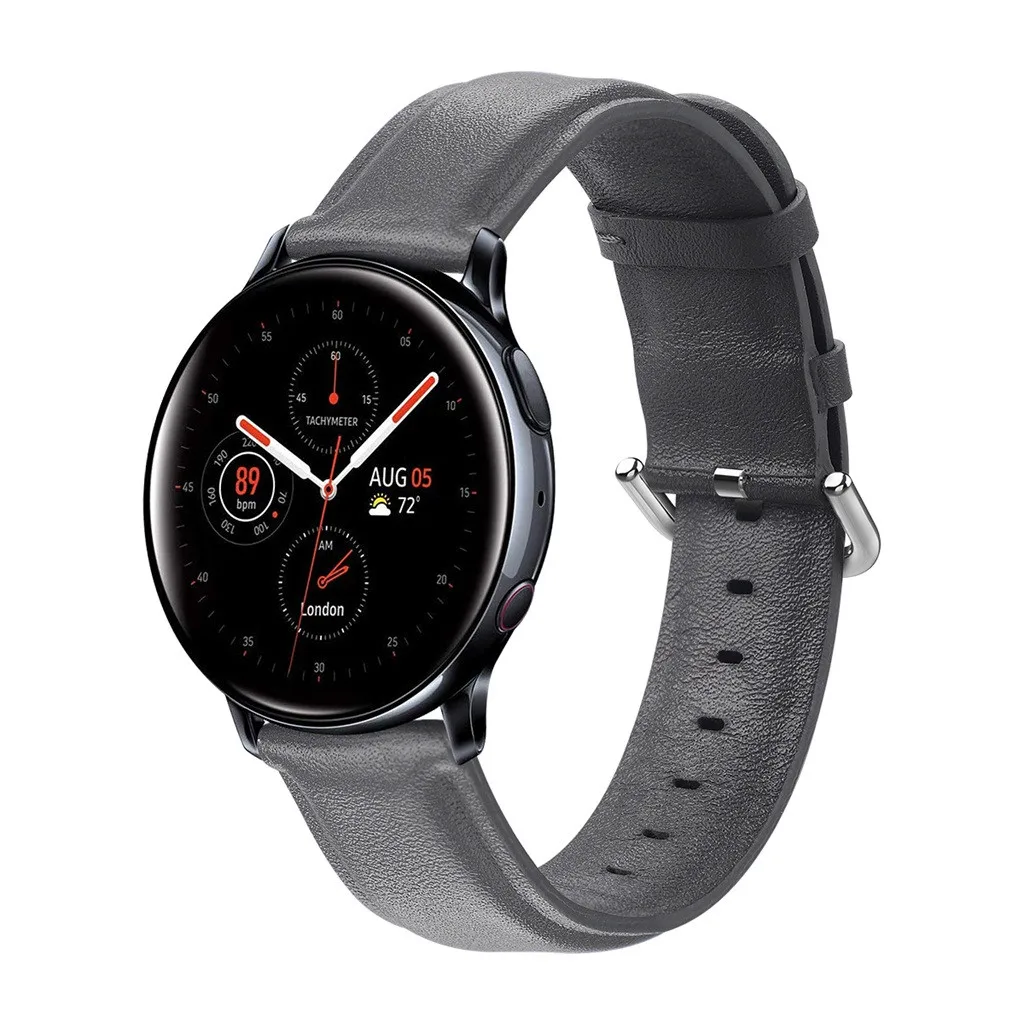 Смарт-часы, ремешок, браслет для samsung Galaxy Watch, кожаный ремешок для часов, ремешок для samsung Galaxy Watch Active 1/2, 40 мм/44 мм
